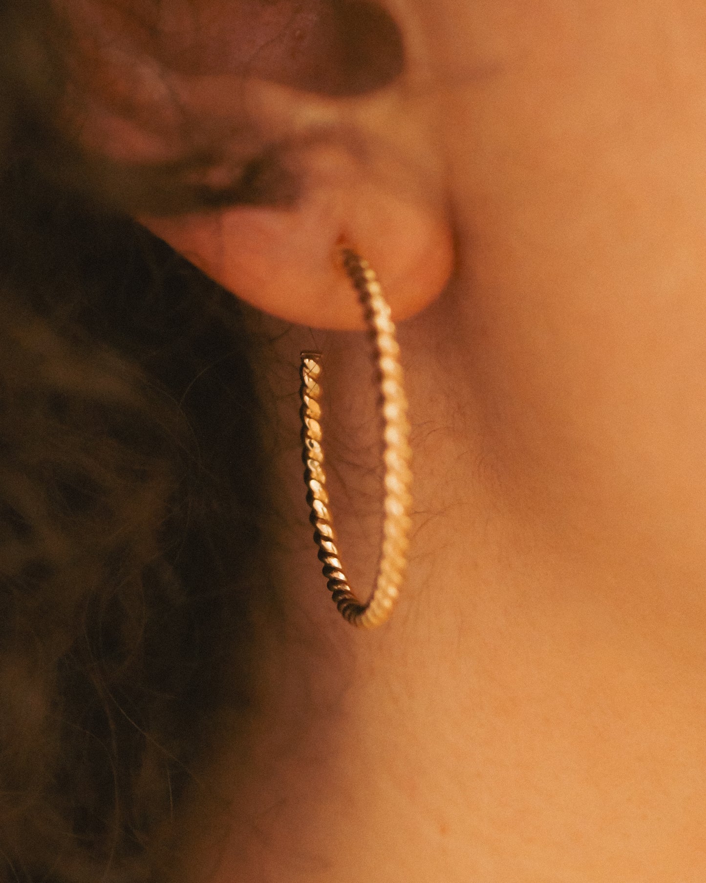 Chunky Twist Hoops in 14K Gold Fill, Rose Gold Fill or Sterling Silver