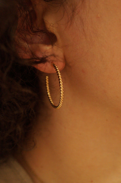 Chunky Twist Hoops in 14K Gold Fill, Rose Gold Fill or Sterling Silver