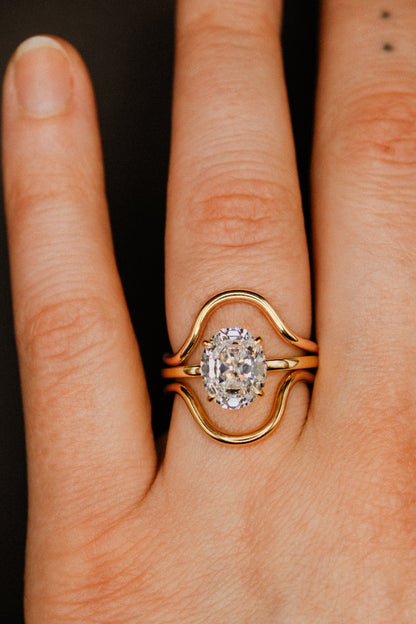 Arc Ring, Solid 14K Gold