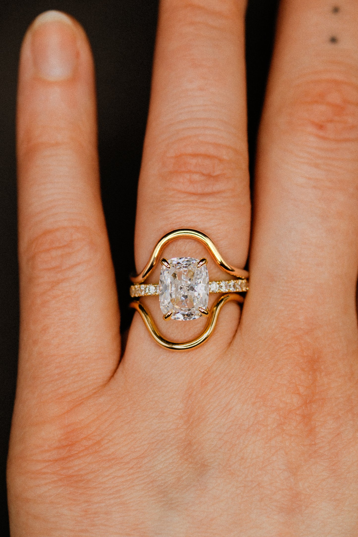 Arc Ring, Solid 14K Gold