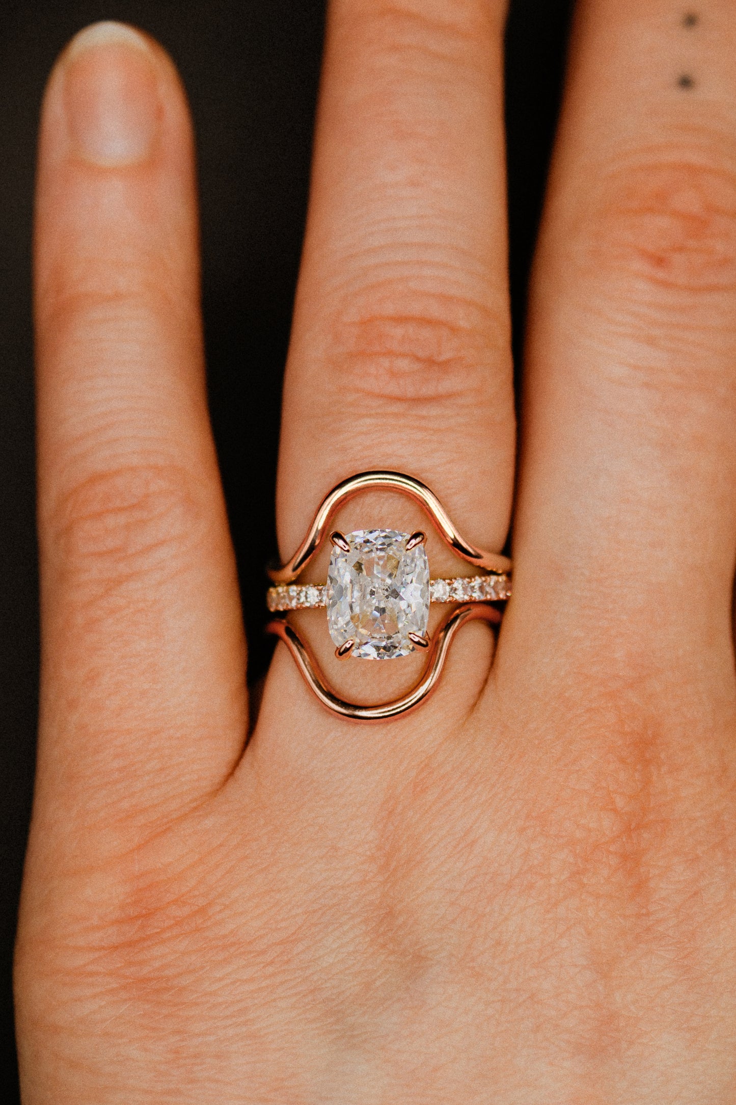 Arc Ring, Solid 14K Rose Gold