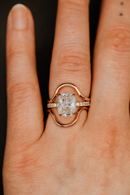 Arc Ring, Solid 14K Rose Gold