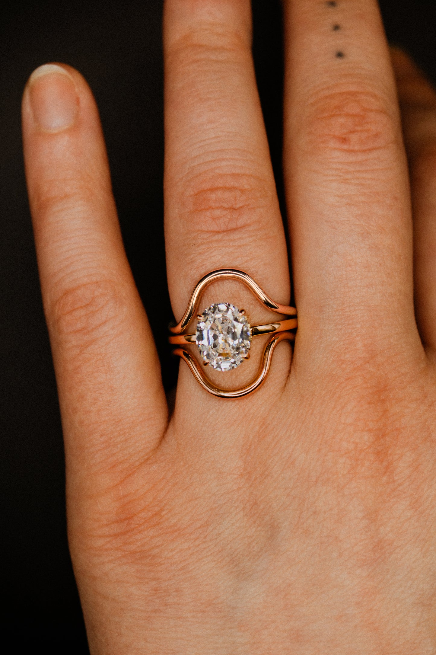 Arc Ring, Solid 14K Rose Gold