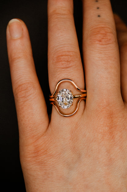 Arc Ring, Solid 14K Rose Gold