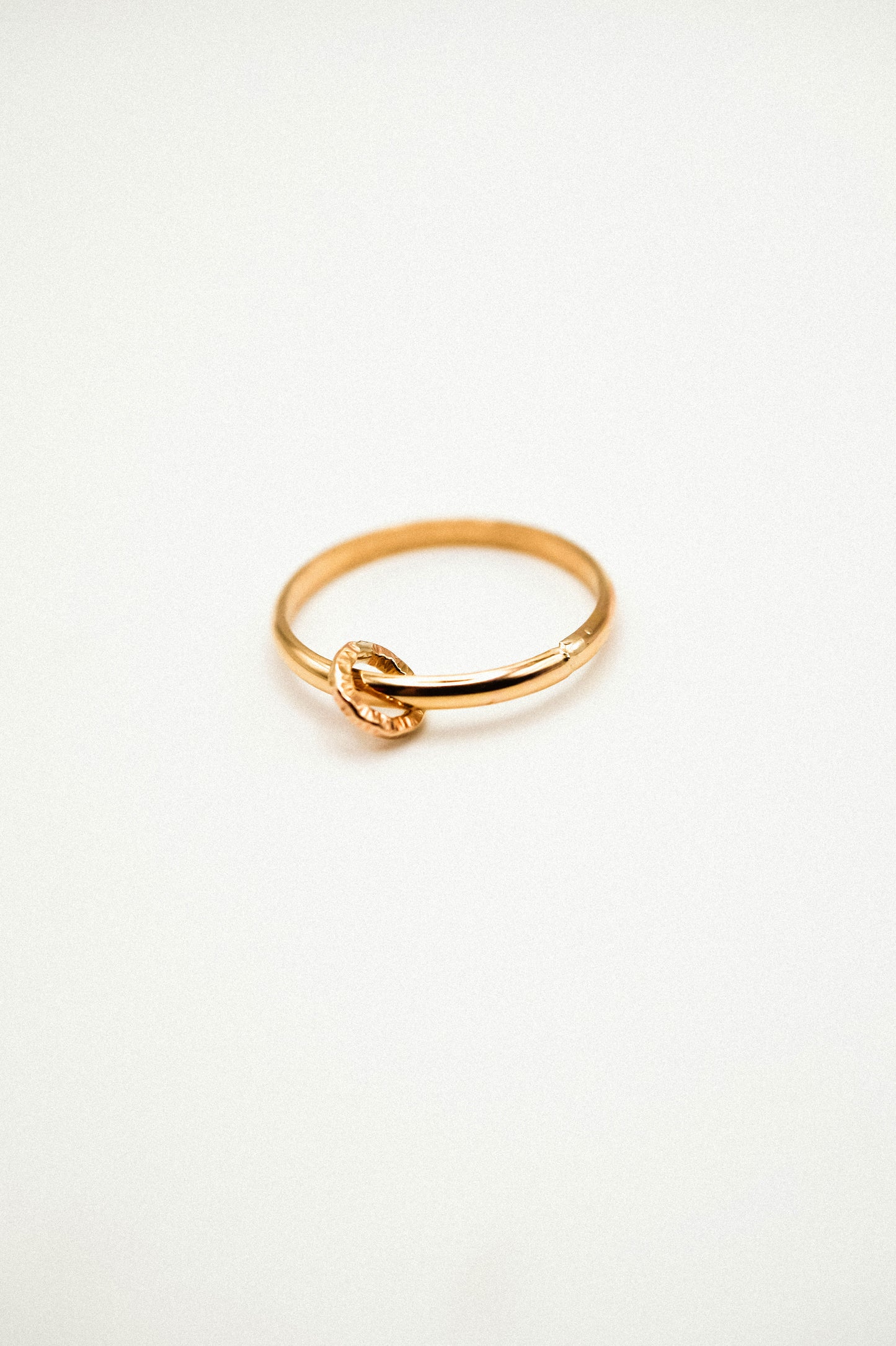 Solitaire Sparkle Link Ring, 14K Gold Fill