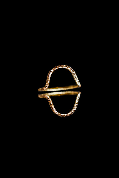 Sparkle Arc Set of 2 Stacking Rings in Gold, Rose Gold or Silver