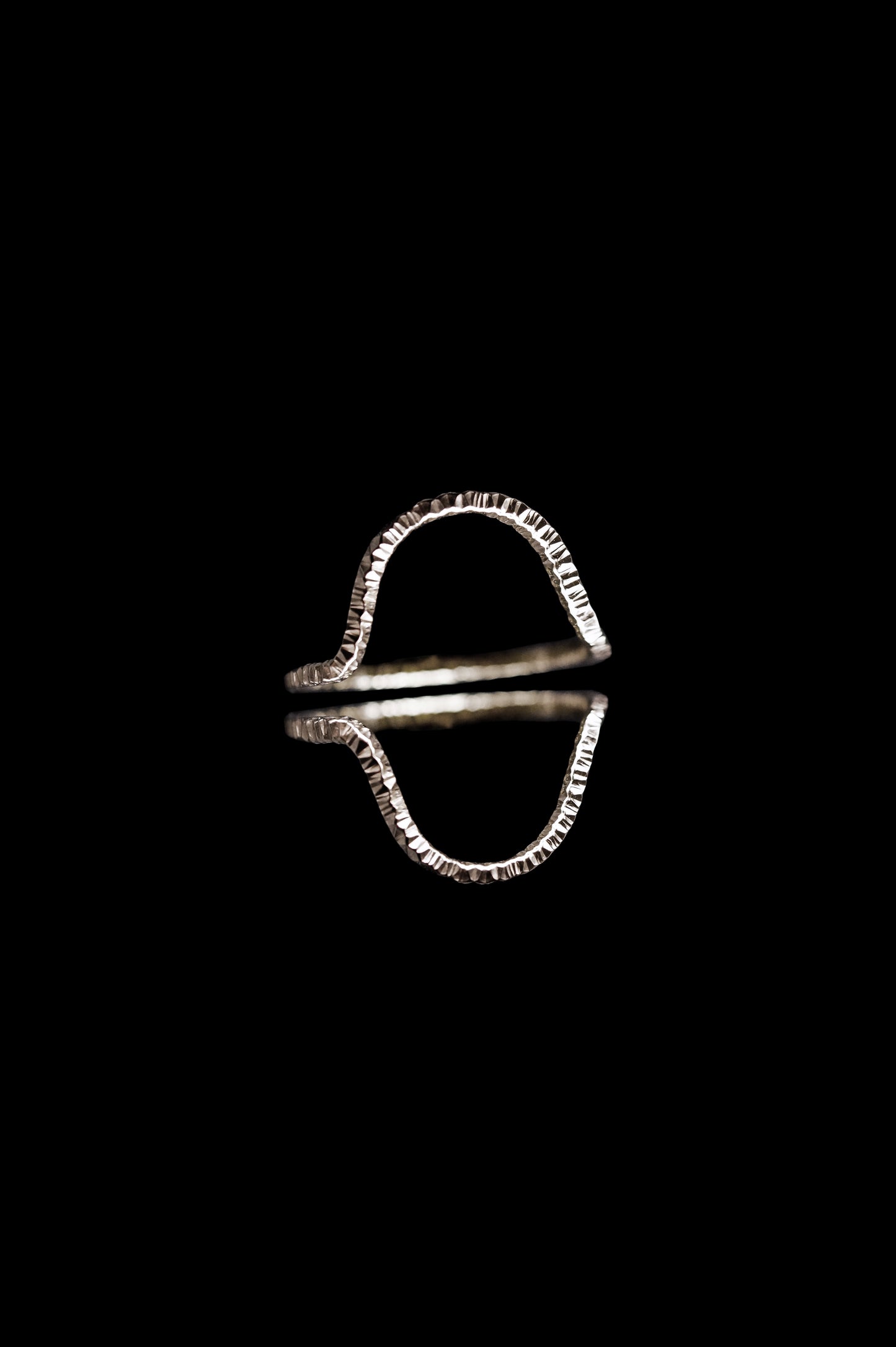 Sparkle Arc Set of 2 Stacking Rings in Gold, Rose Gold or Silver