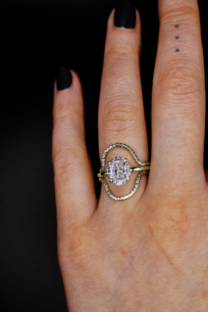 Sparkle Arc Set of 2 Stacking Rings in Gold, Rose Gold or Silver