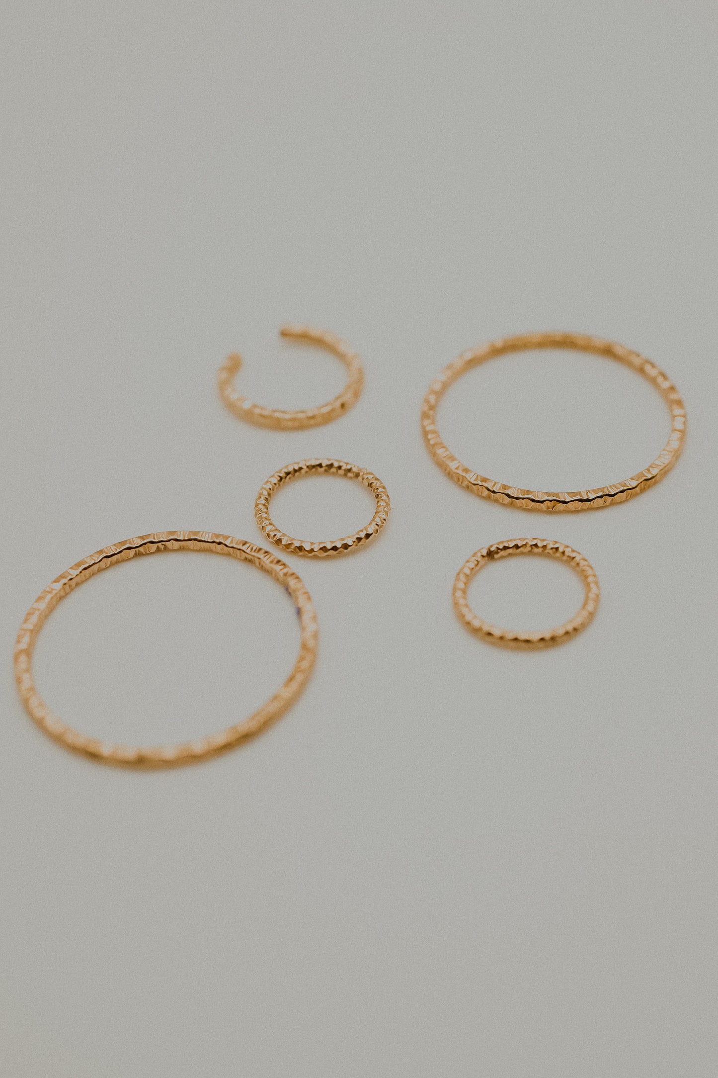 Sparkle Huggie Hoop Earring in Solid 14K Gold