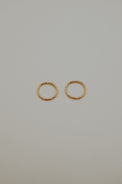Sparkle Huggie Hoop Earring in Solid 14K Gold