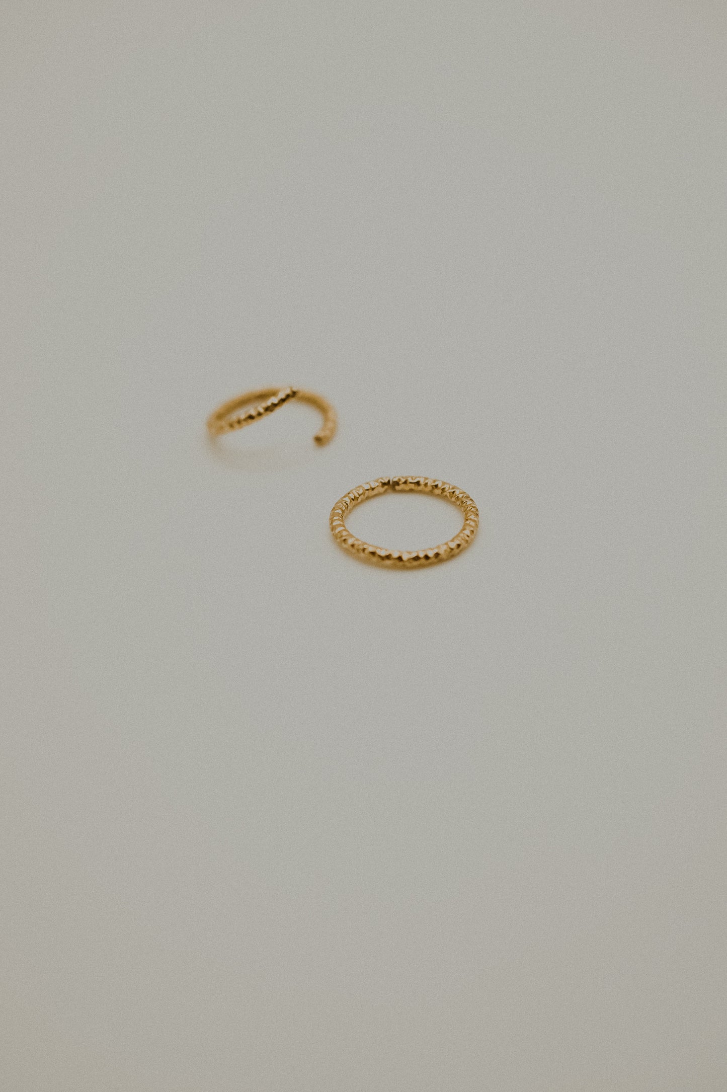 Sparkle Huggie Hoop Earring in Solid 14K Gold