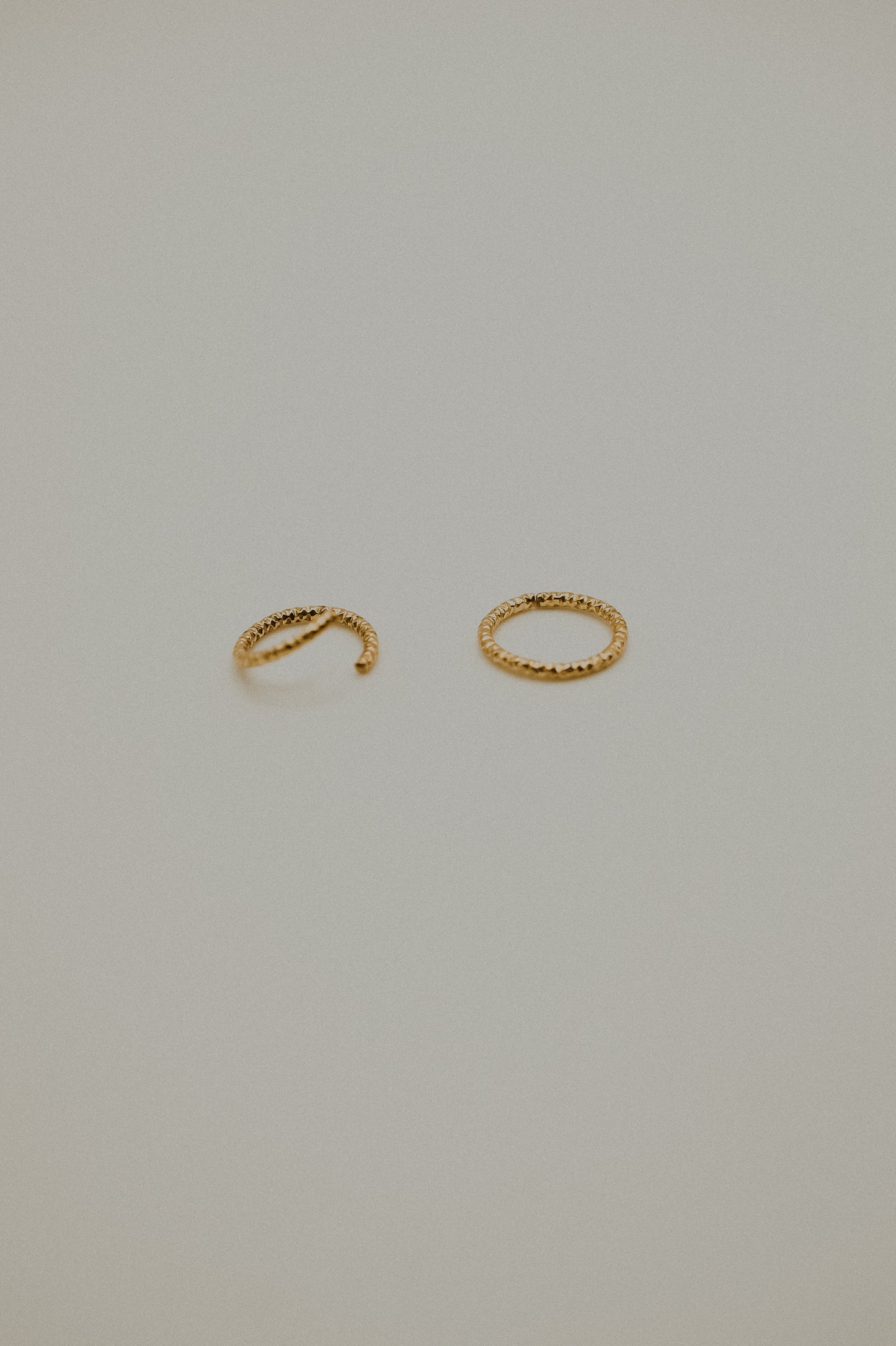 Sparkle Huggie Hoop Earring in Solid 14K Gold