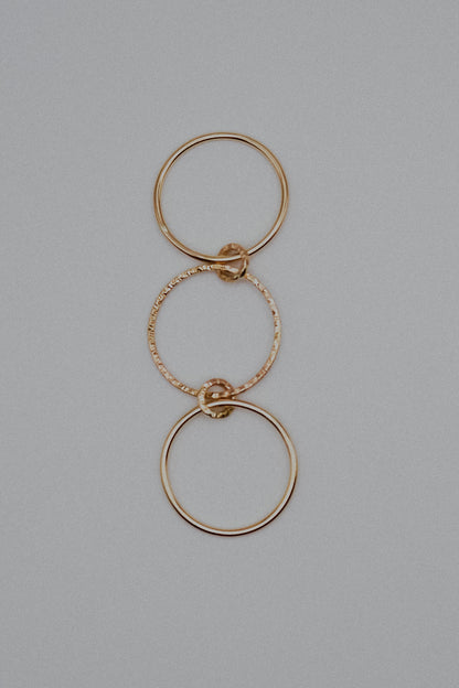 Sparkle Ladder Link Ring, 14K Gold Fill