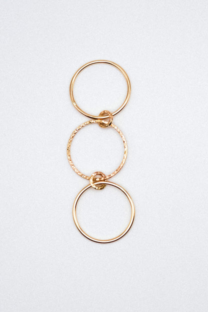 Sparkle Ladder Link Ring, 14K Gold Fill