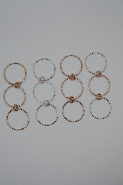 Sparkle Ladder Link Ring, 14K Gold Fill