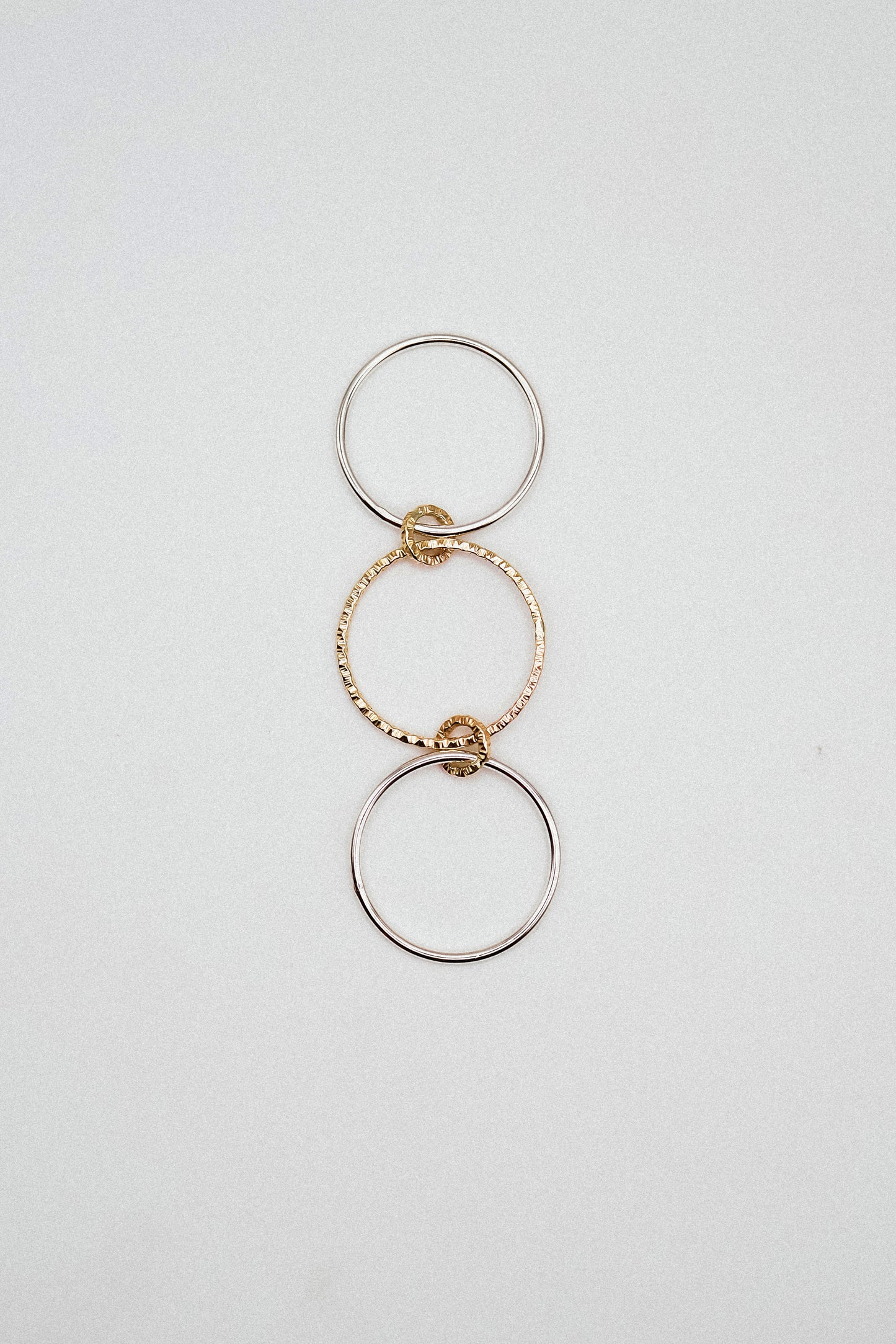 Sparkle Ladder Link Ring, Mixed Metal