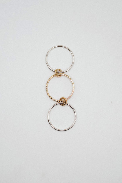 Sparkle Ladder Link Ring, Mixed Metal