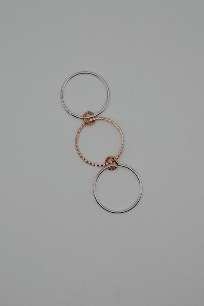 Sparkle Ladder Link Ring, Mixed Metal