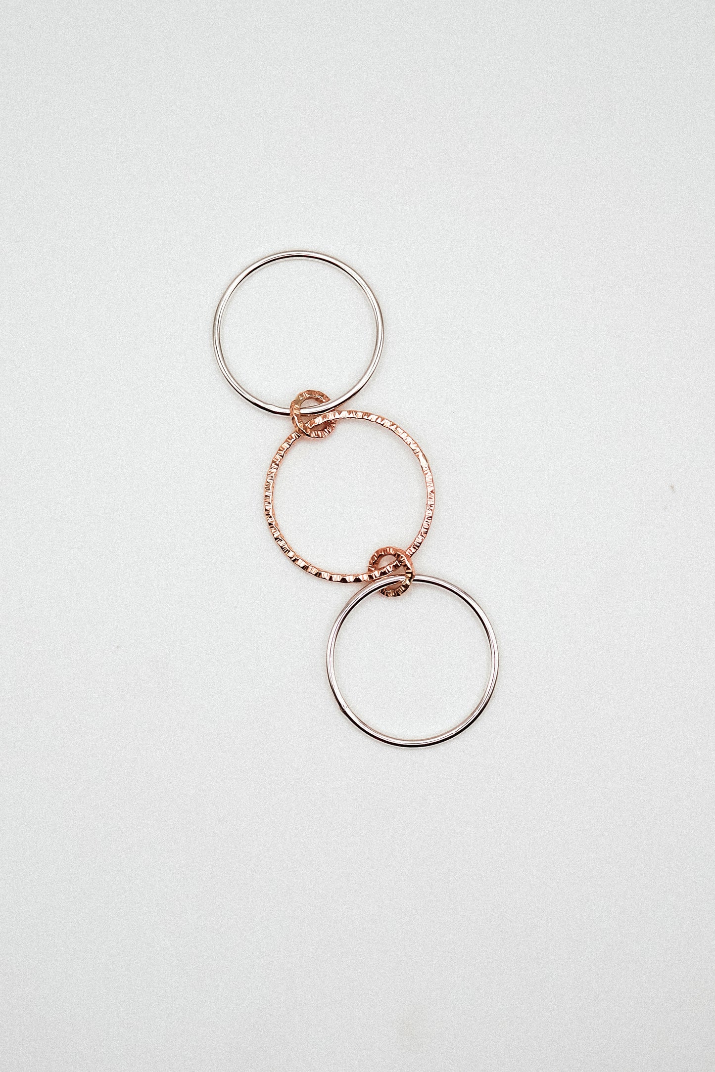 Sparkle Ladder Link Ring, Mixed Metal