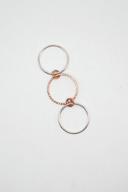 Sparkle Ladder Link Ring, Mixed Metal