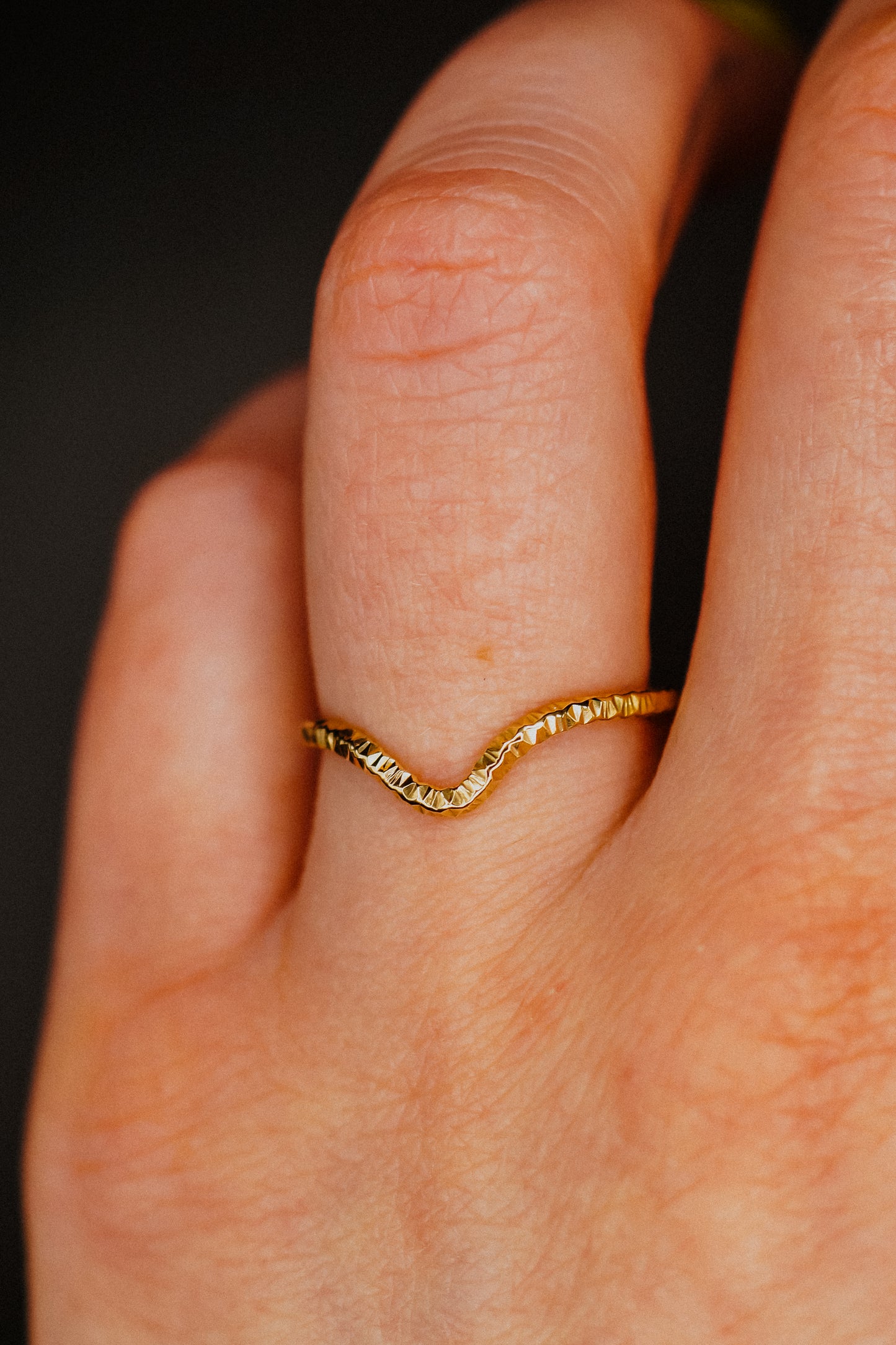 Sparkle Teardrop Ring, 14K Gold Fill