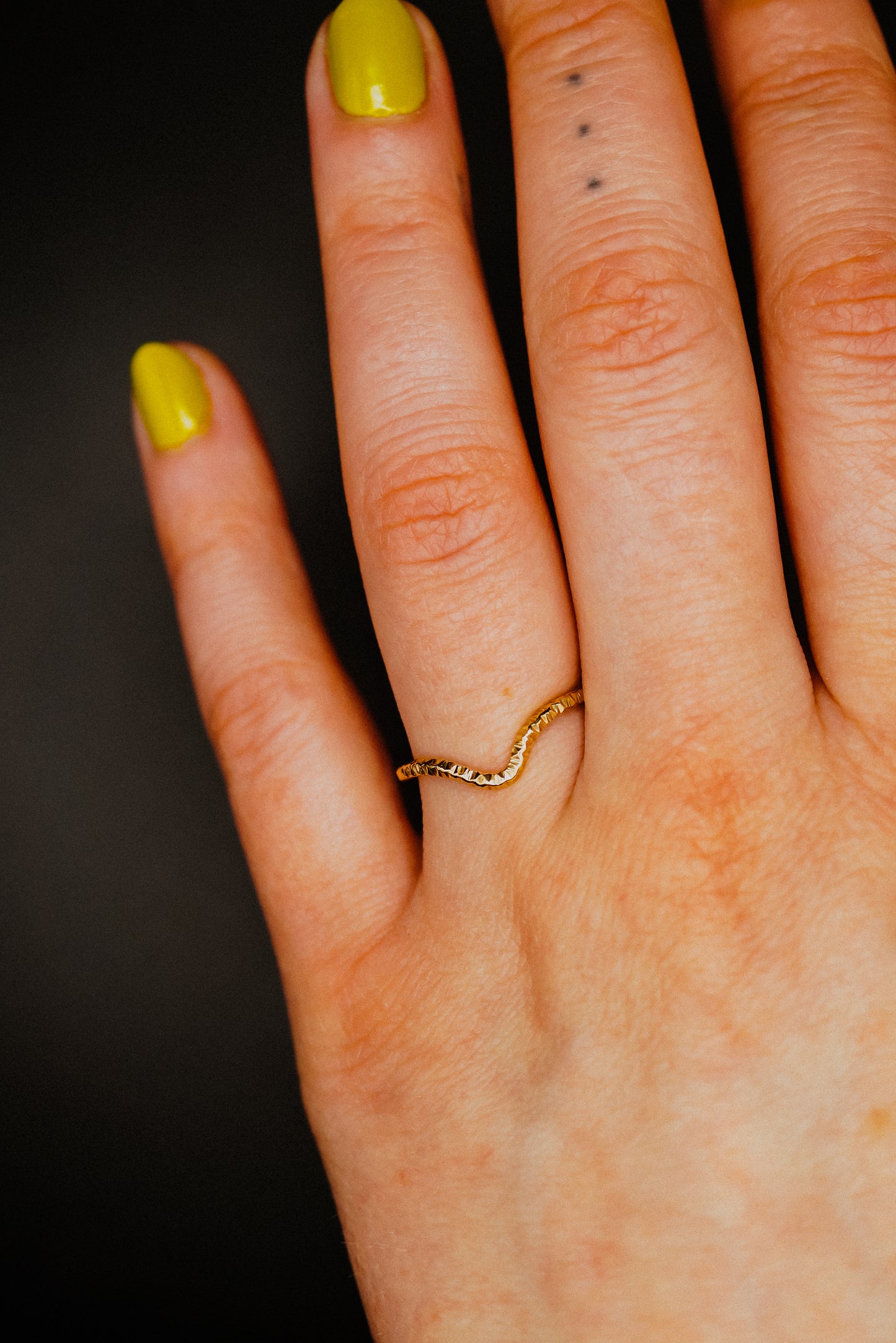 Sparkle Teardrop Ring, 14K Gold Fill