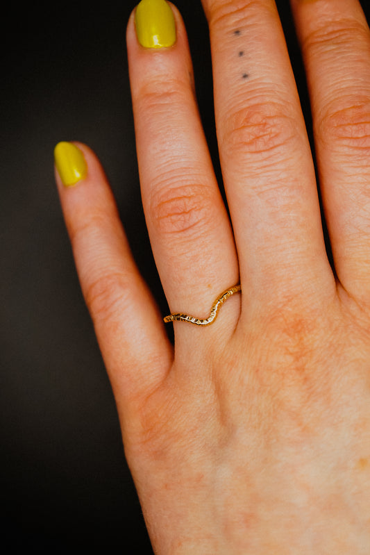 Sparkle Teardrop Ring, 14K Gold Fill