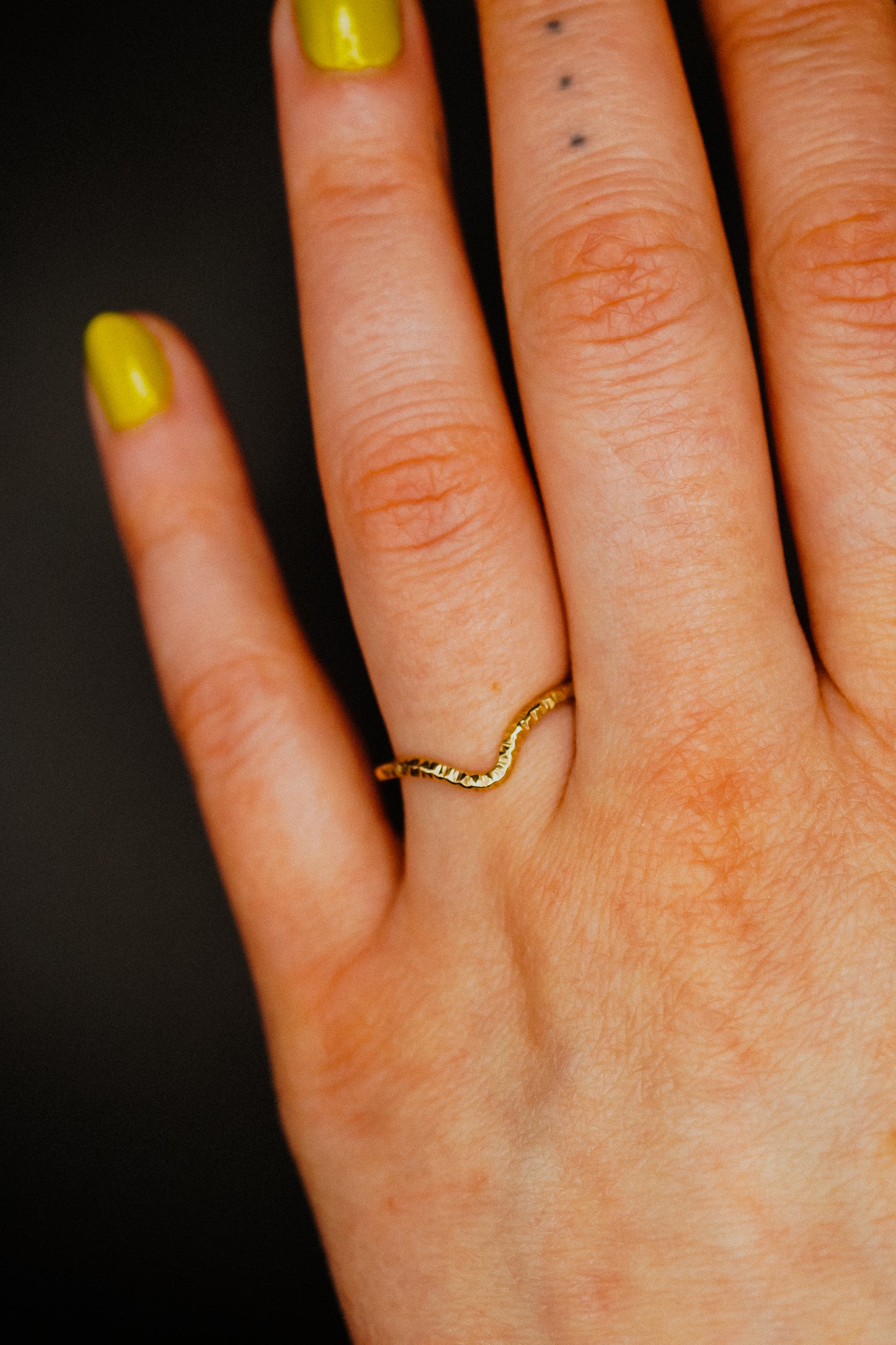 Sparkle Teardrop Ring, 14K Gold Fill