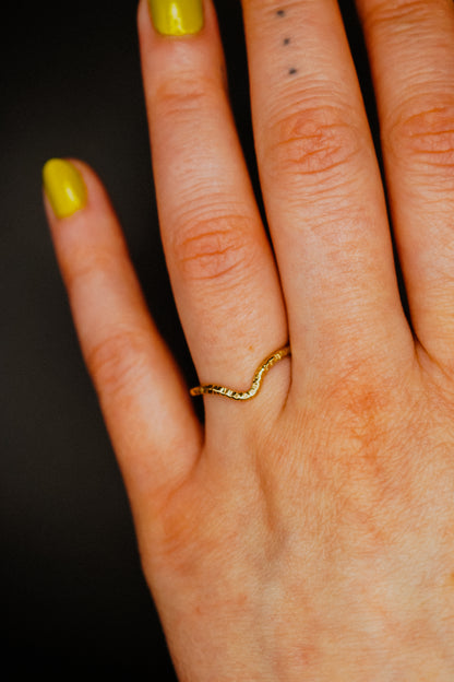 Sparkle Teardrop Ring, 14K Gold Fill