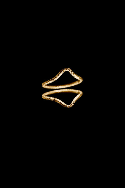 Sparkle Teardrop Set of 2 Stacking Rings in Gold, Rose Gold or Silver
