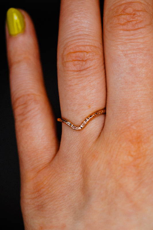 Sparkle Teardrop Ring, 14K Rose Gold Fill