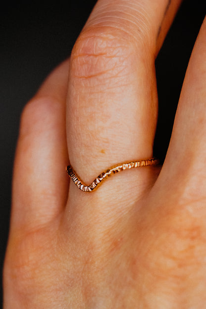 Sparkle Teardrop Ring, 14K Rose Gold Fill