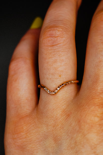 Sparkle Teardrop Ring, 14K Rose Gold Fill