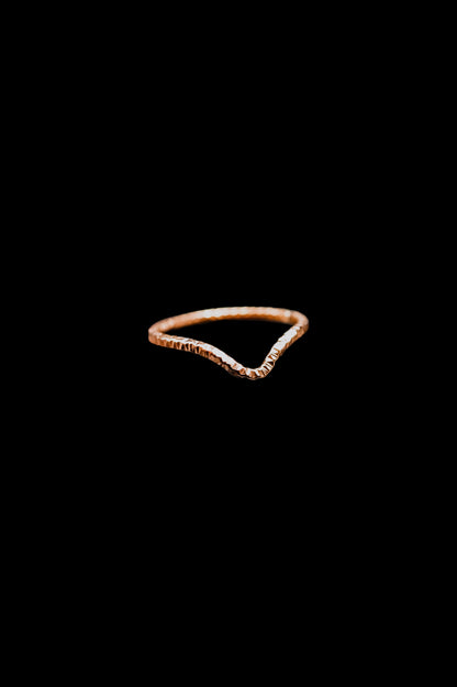 Sparkle Teardrop Ring, 14K Rose Gold Fill