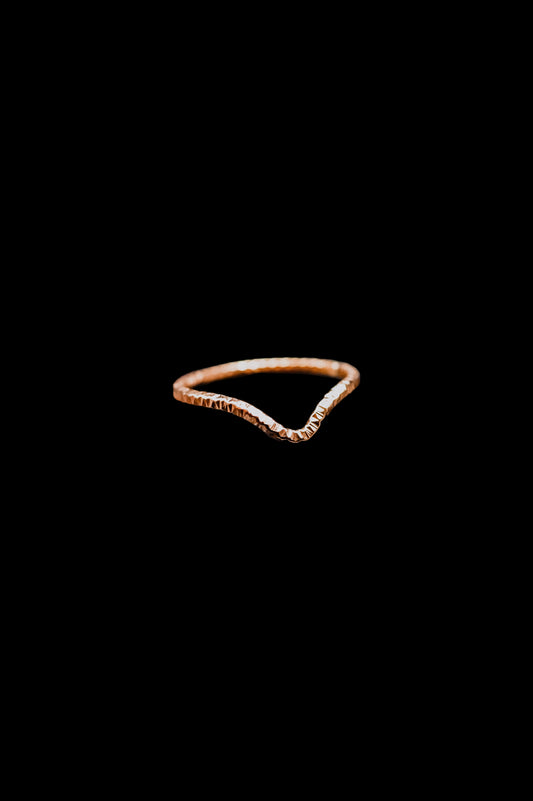 Sparkle Teardrop Ring, 14K Rose Gold Fill