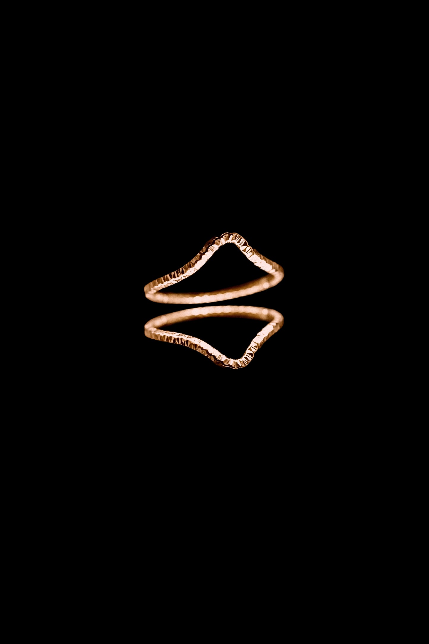 Sparkle Teardrop Set of 2 Stacking Rings in Gold, Rose Gold or Silver