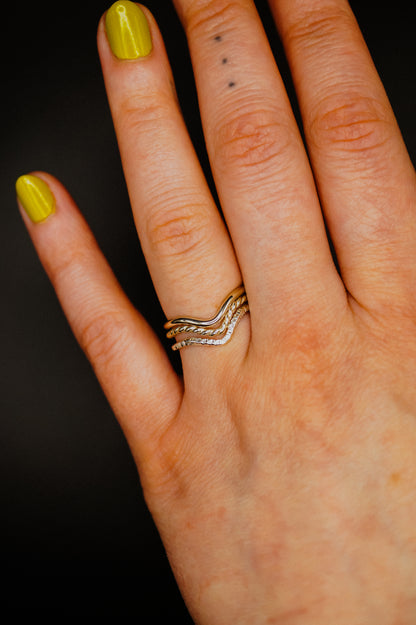 Sparkle Teardrop Ring, Sterling Silver