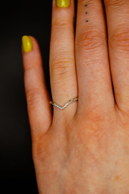 Sparkle Teardrop Ring, Sterling Silver