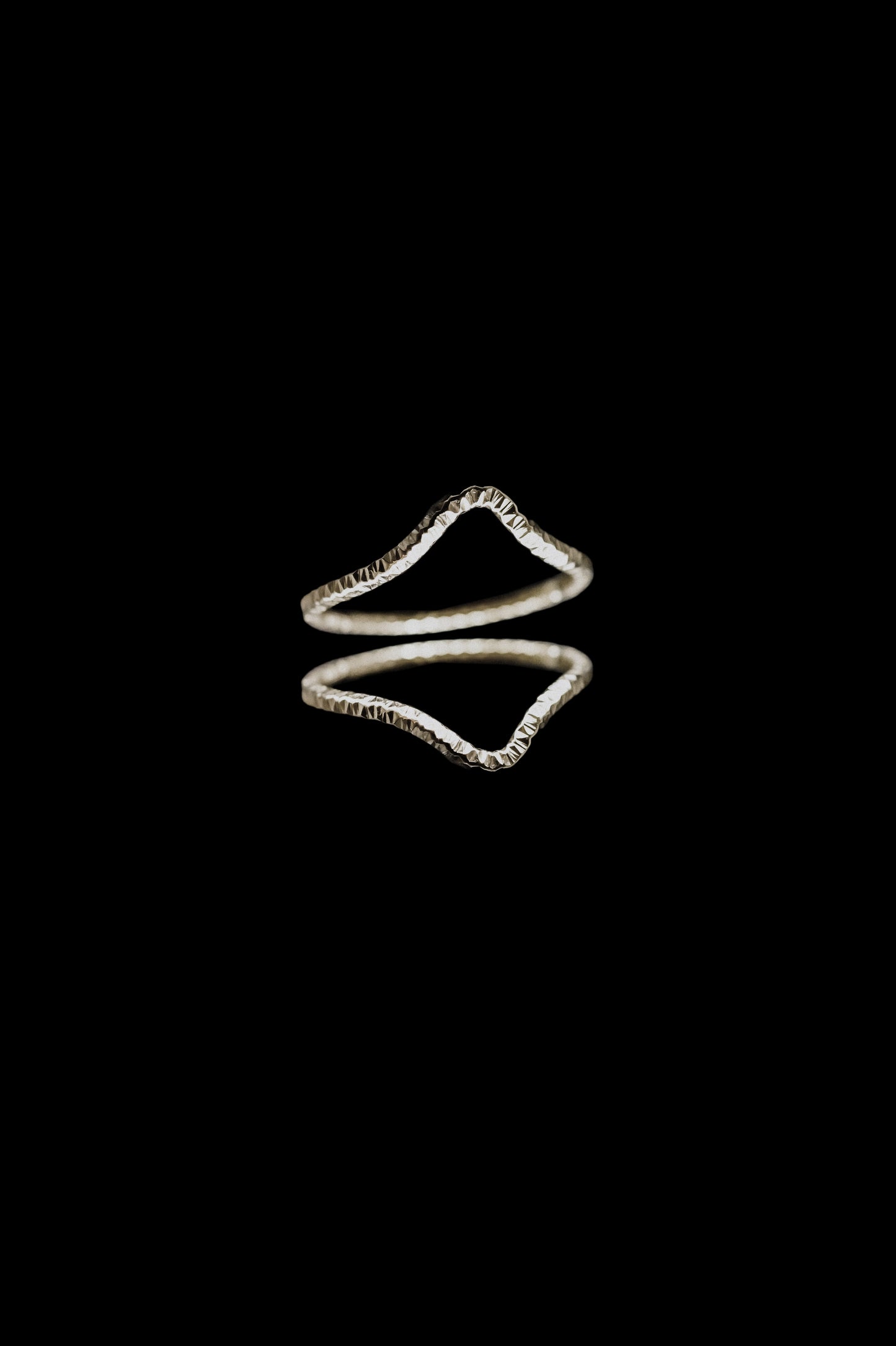 Sparkle Teardrop Set of 2 Stacking Rings in Gold, Rose Gold or Silver