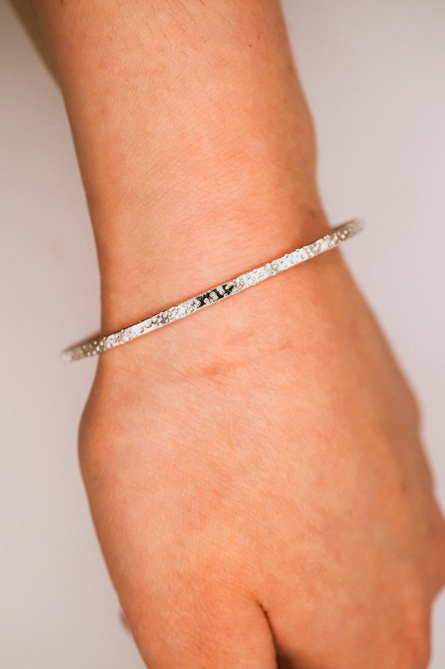 Speckled Bangle Bracelet, Gold Fill, Rose Gold Fill or Sterling Silver