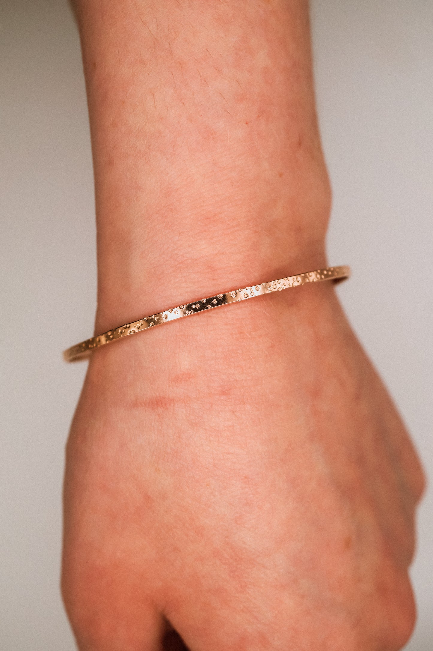 Speckled Bangle Bracelet, Gold Fill, Rose Gold Fill or Sterling Silver