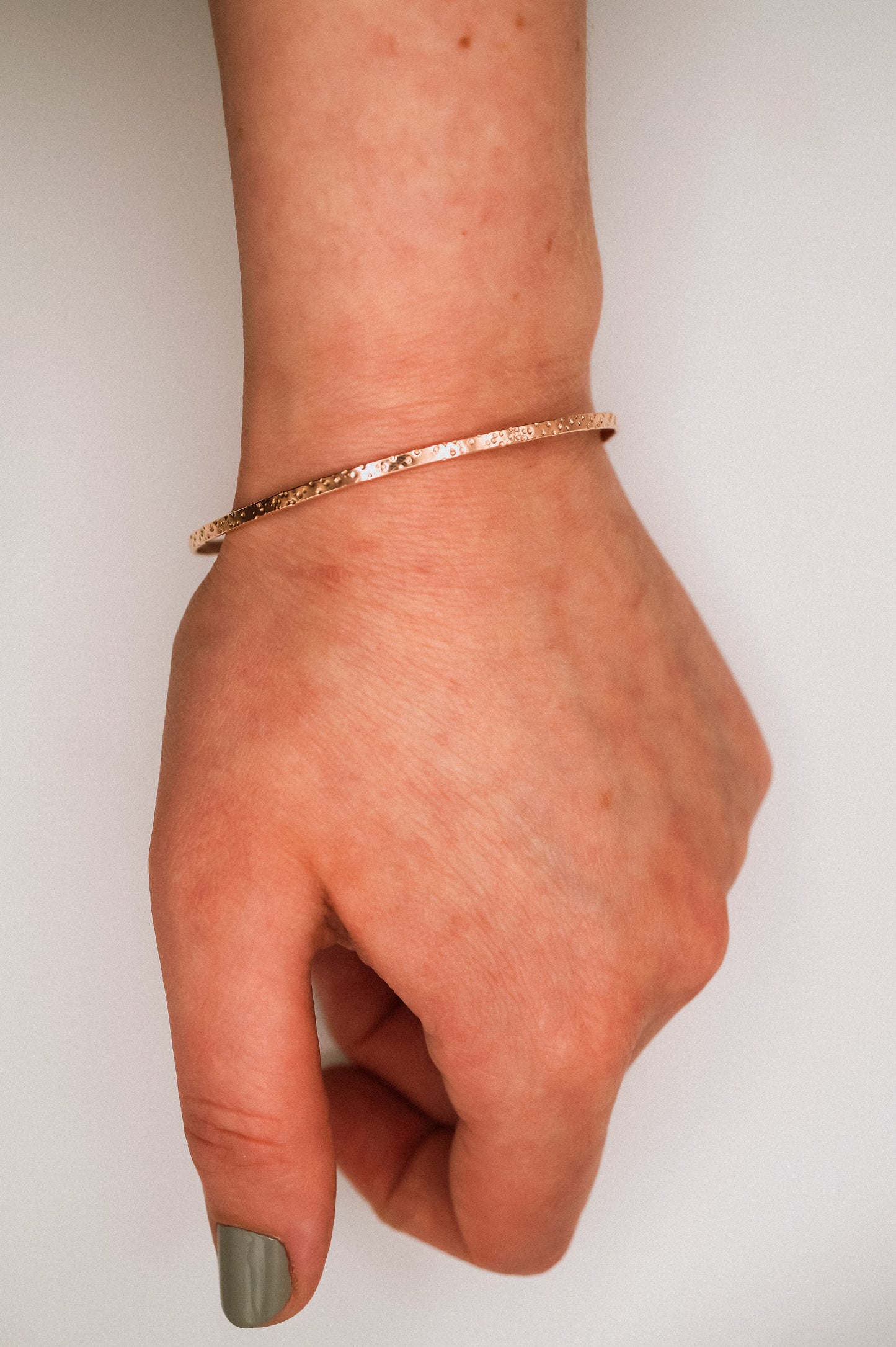 Speckled Bangle Bracelet, Gold Fill, Rose Gold Fill or Sterling Silver