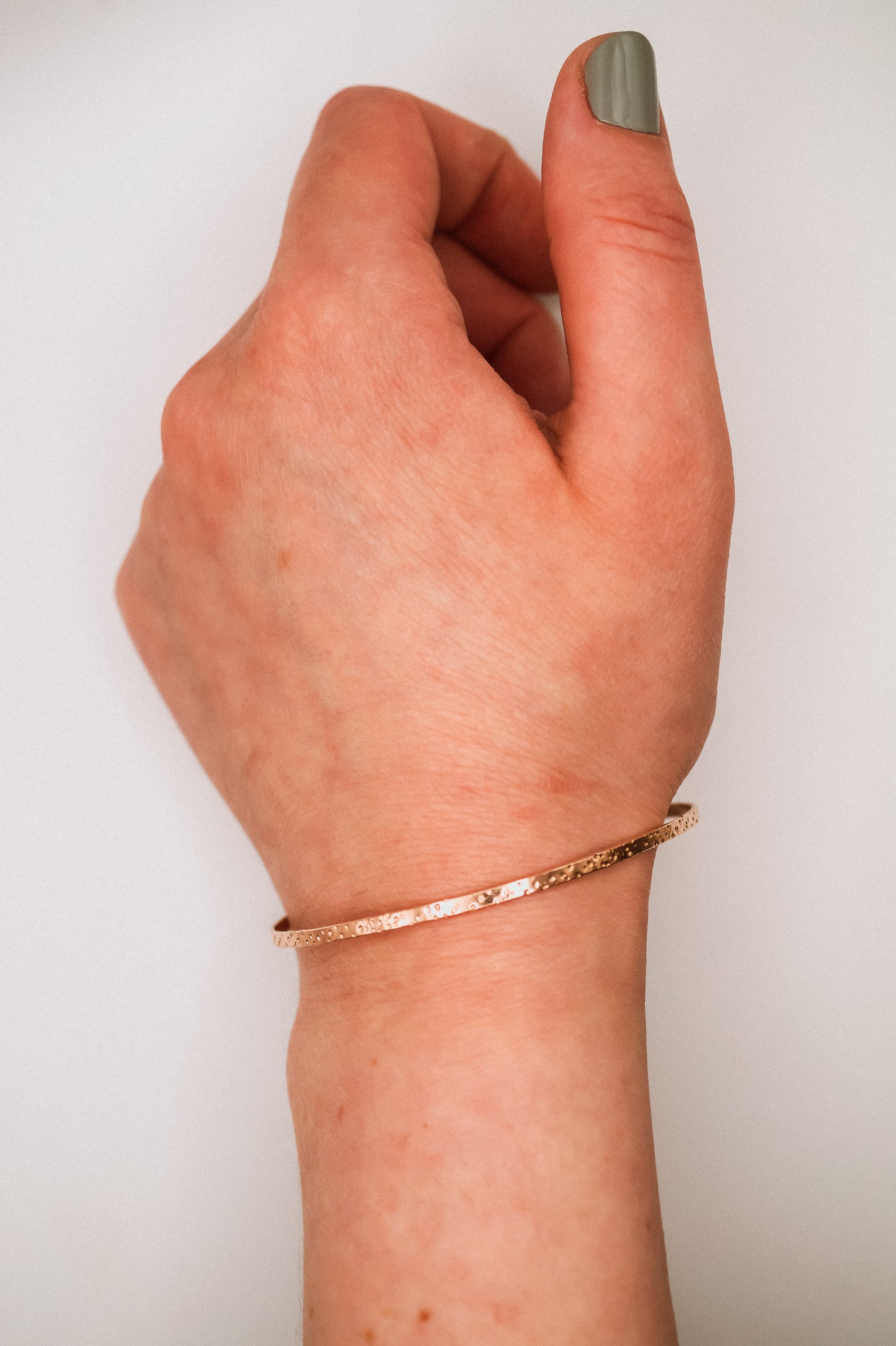 Speckled Bangle Bracelet, Gold Fill, Rose Gold Fill or Sterling Silver