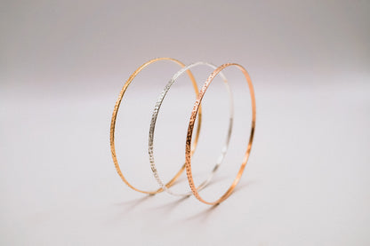 Speckled Bangle Bracelet, Gold Fill, Rose Gold Fill or Sterling Silver