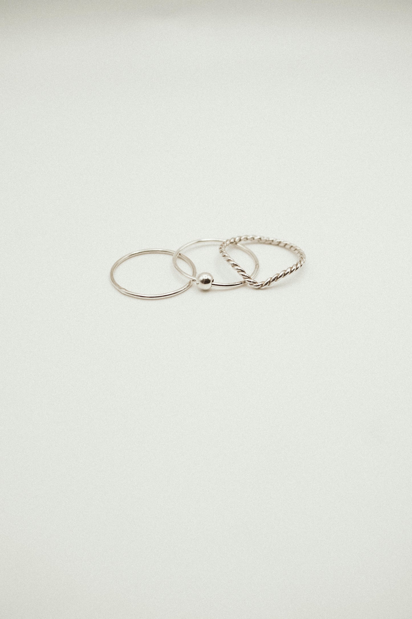 Spinner Ring Set of 3, Sterling Silver