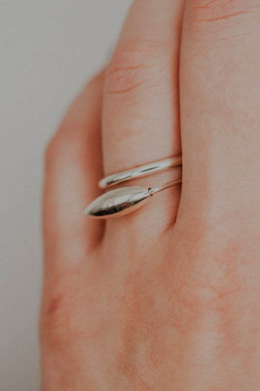 Baguette Spinner Ring Set of 2, Sterling Silver