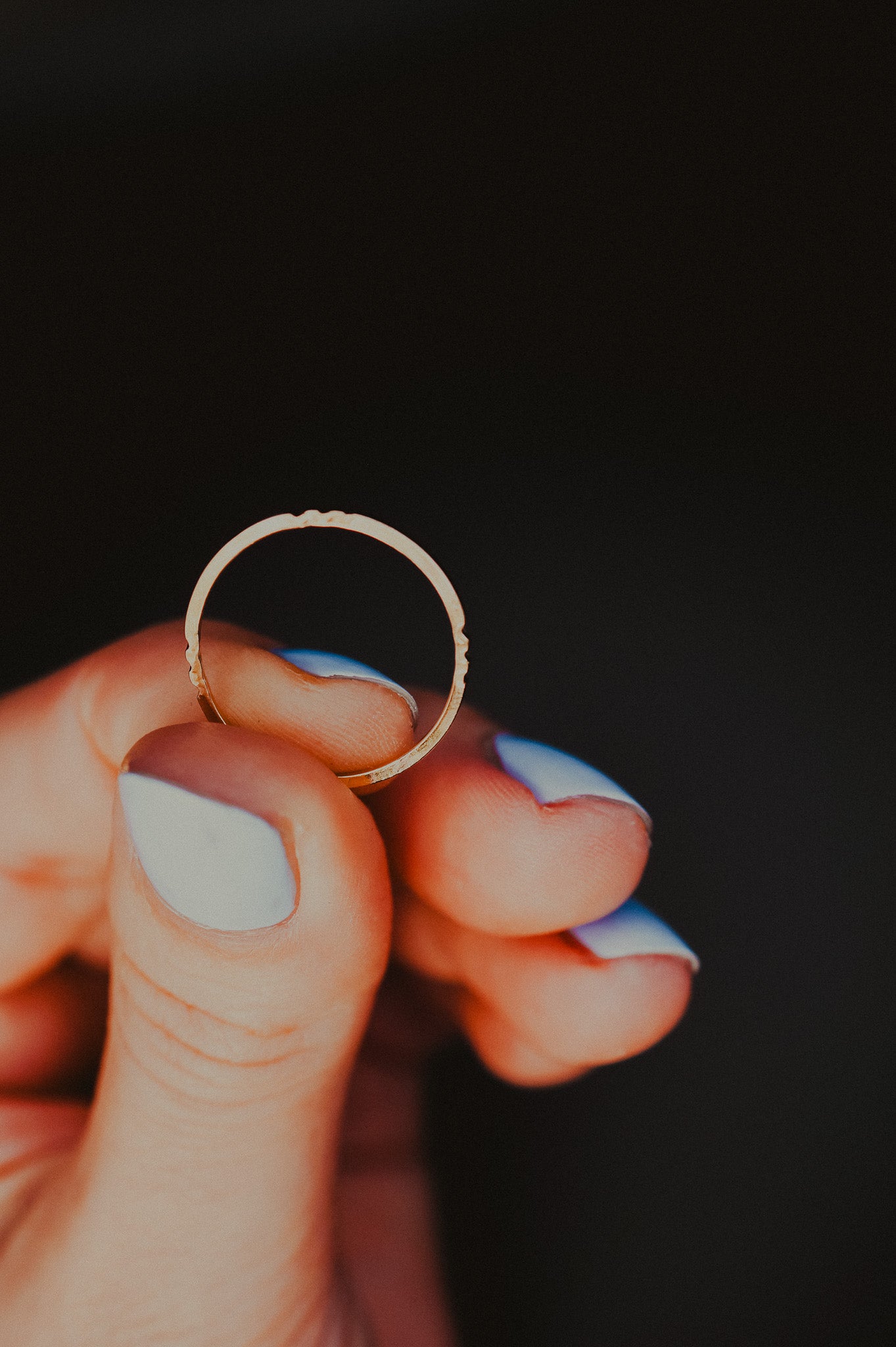 Square Lined Ring, Solid 14K Gold