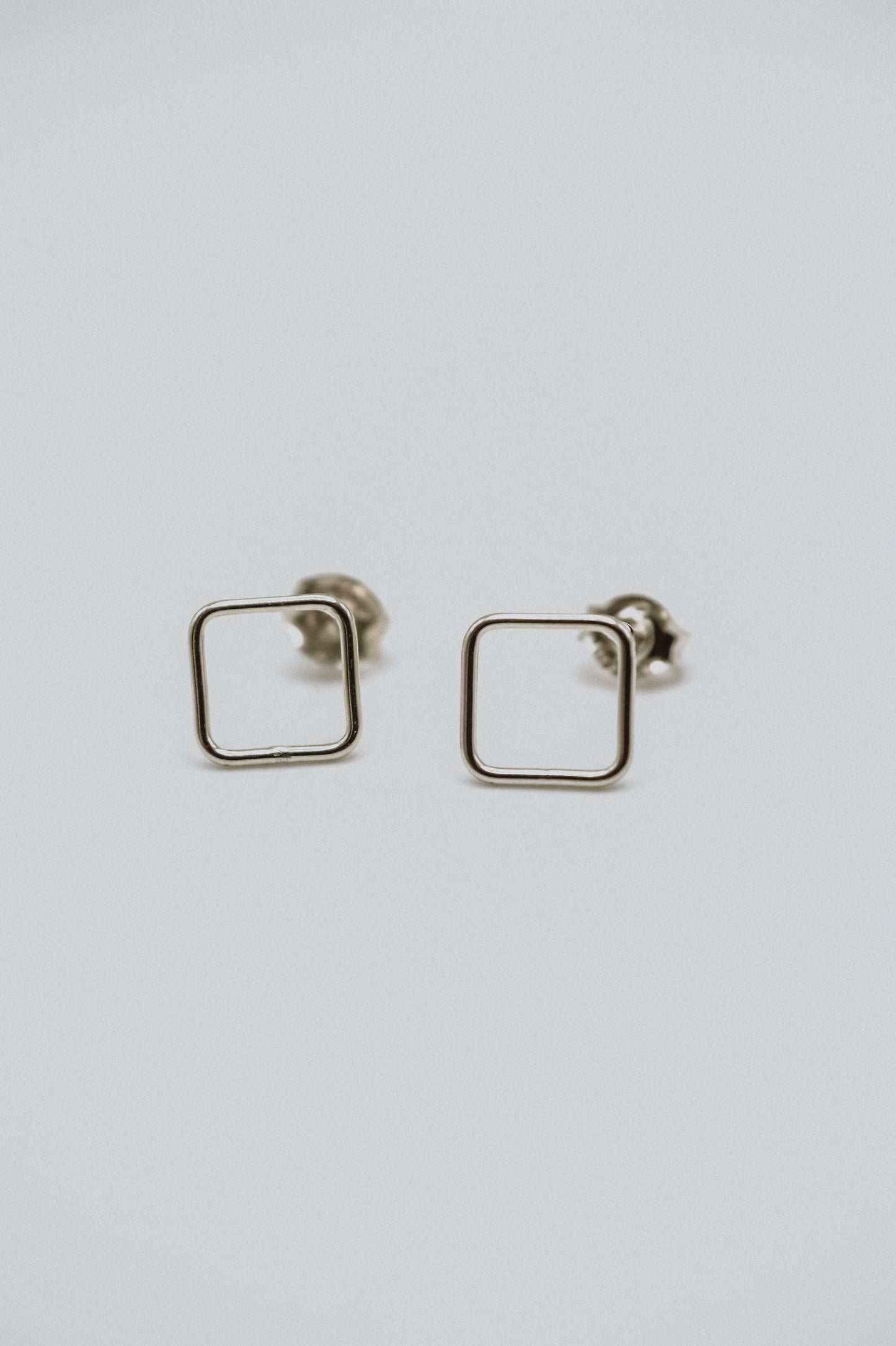 Square Stud Earrings, Gold Fill or Sterling Silver