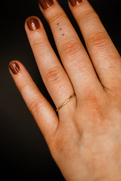 Squiggle Ring, 14K Gold Fill