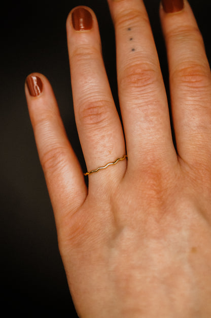 Squiggle Ring, 14K Gold Fill